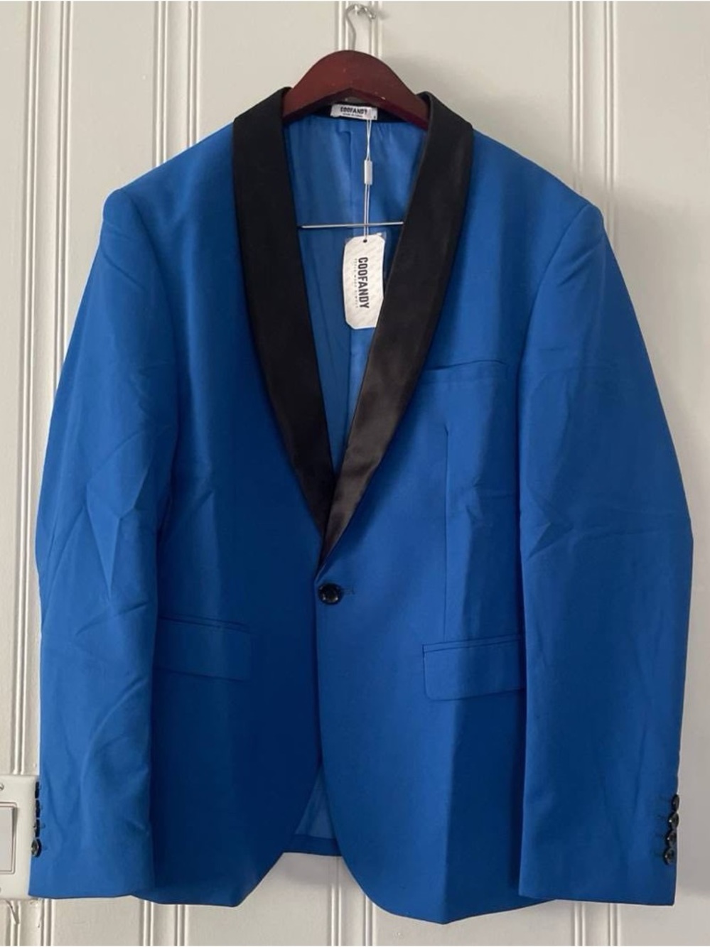 Classic Blue Shawl Lapel Tuxedo Jacket - Picture 3 of 7